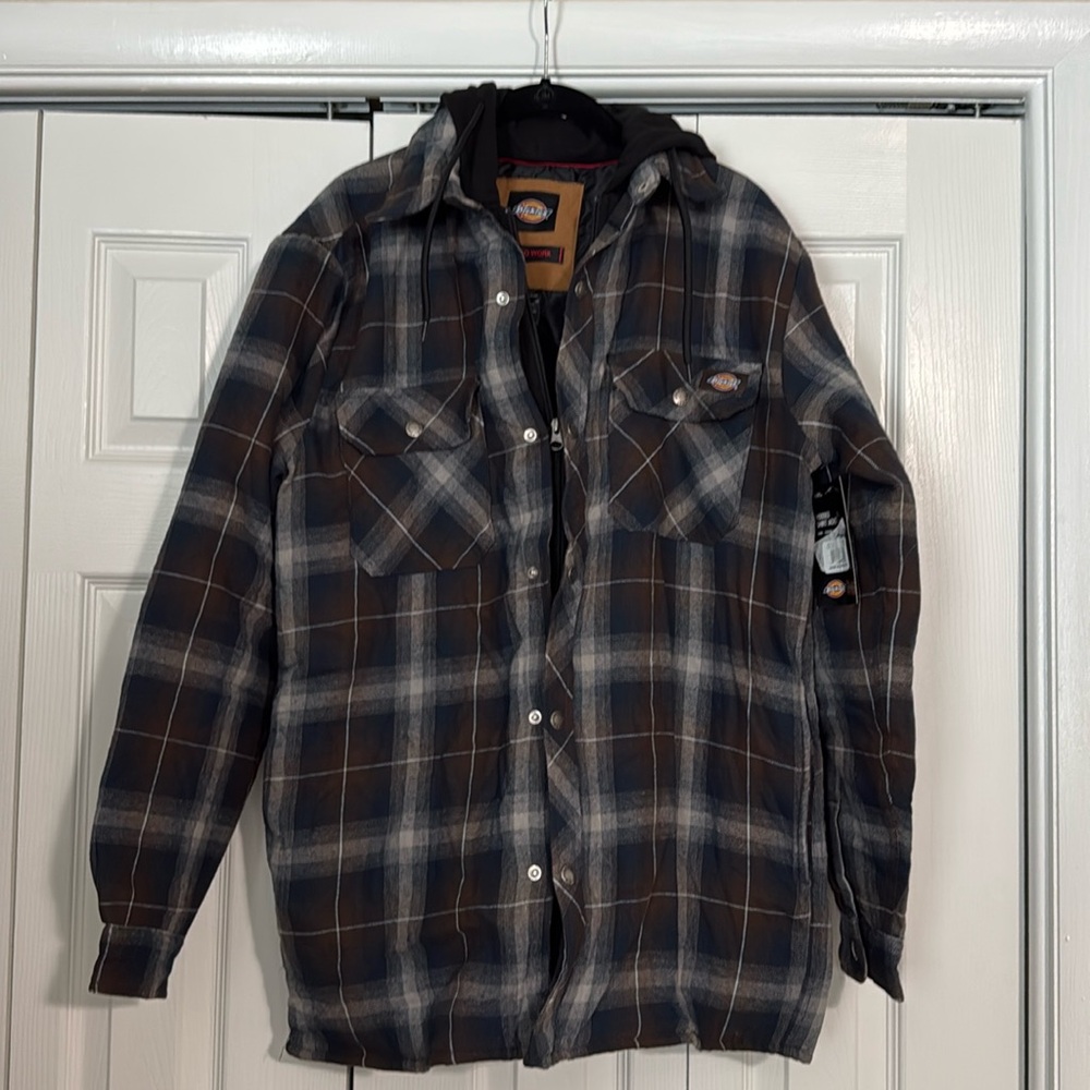 NWT Men’s Dickies Hooded Shirt Jacket Size Small